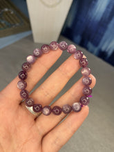 Load and play video in Gallery viewer, Gem Lepidolite stone bracelet