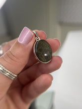 Load and play video in Gallery viewer, Gold Sheen Obsidian pendant