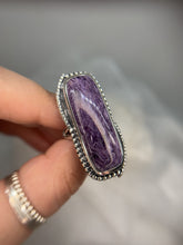 Load and play video in Gallery viewer, Charoite ring