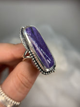Load and play video in Gallery viewer, Charoite ring