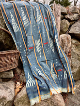 Load image into Gallery viewer, Indigo Sherbert striped vintage textile