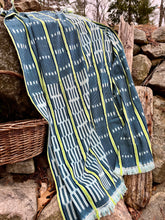 Load image into Gallery viewer, Indigo Greens vintage textile