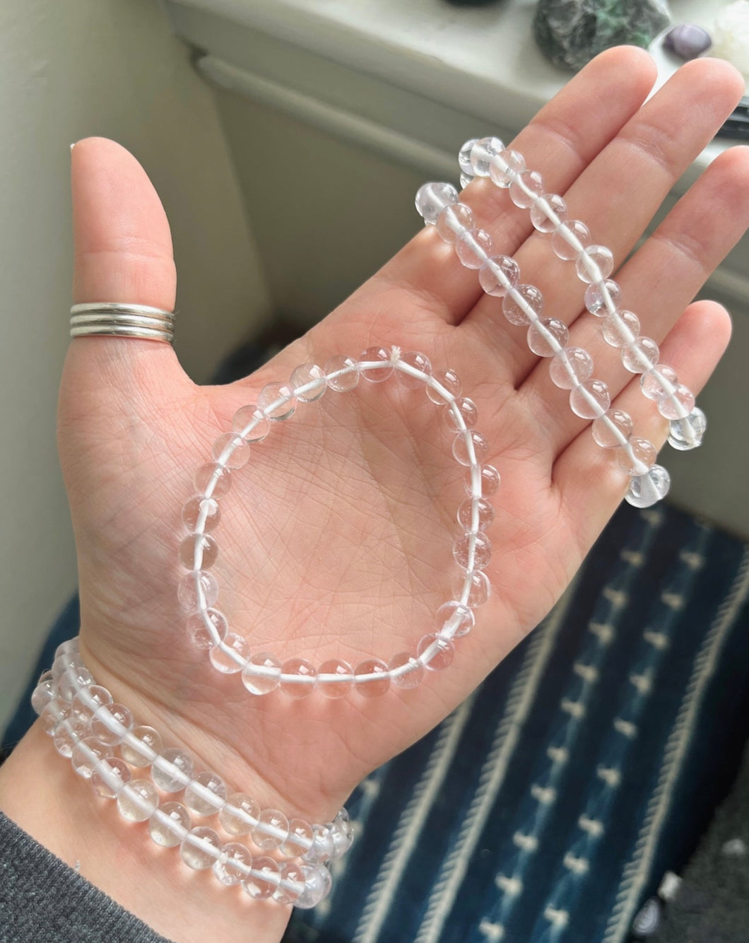 Clear Quartz stone bracelet