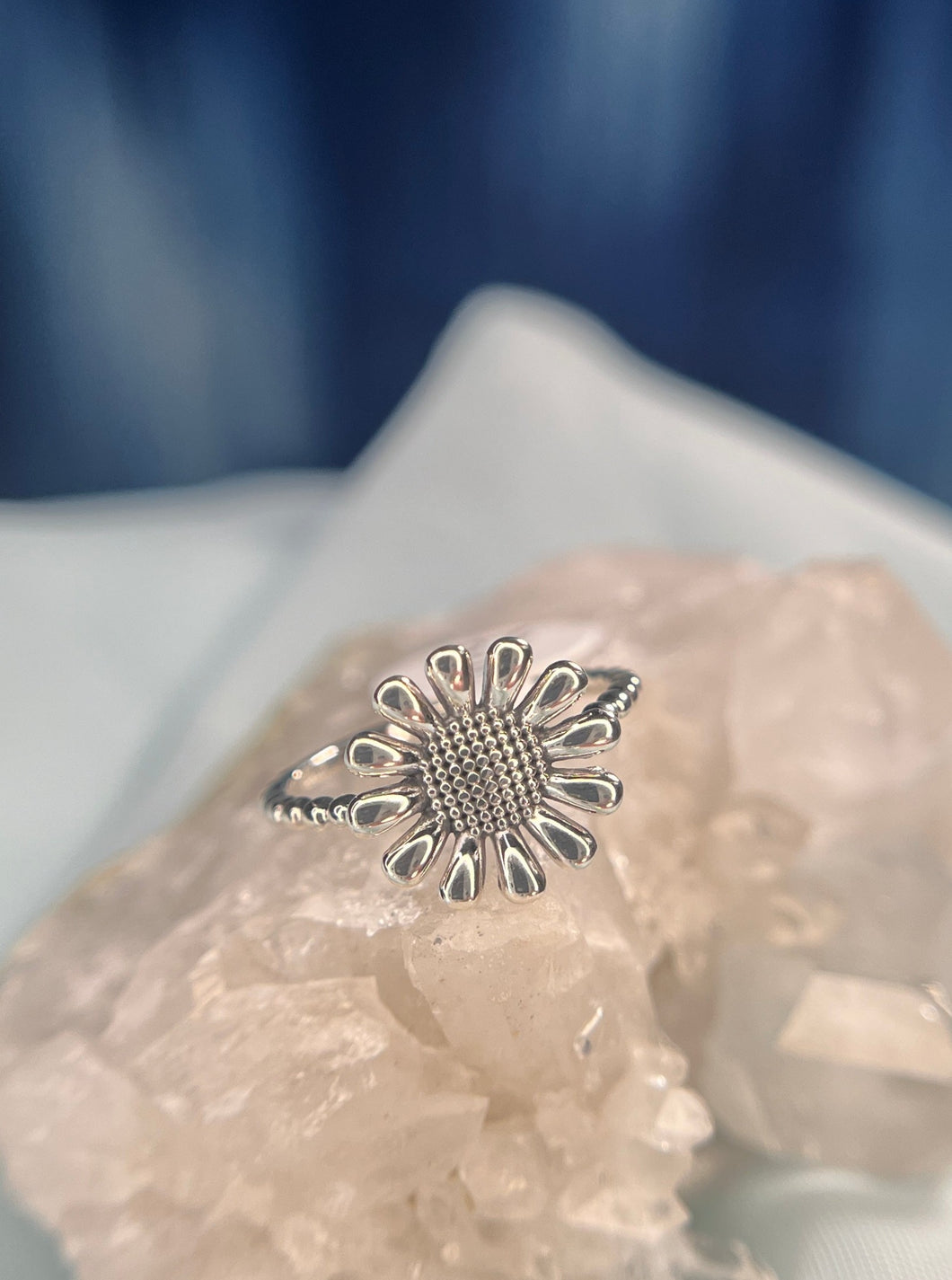 Sunflower Silver Ring