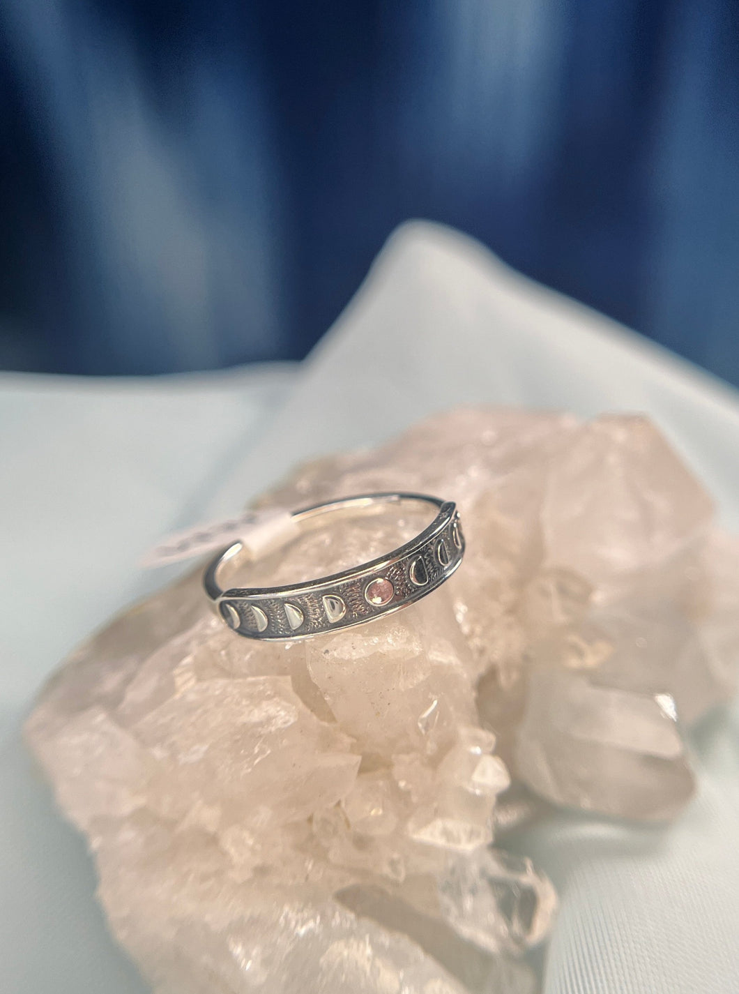 Moon Phase Silver Ring