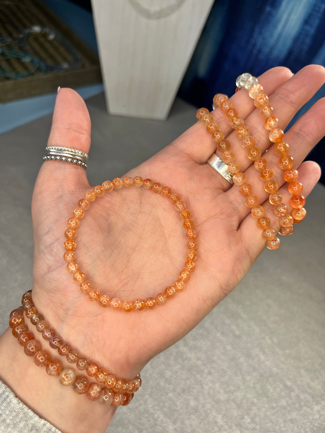 Sunstone stone bracelet