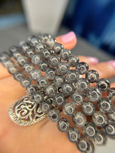 Load image into Gallery viewer, Black Tourmaline in Quartz stone bracelet
