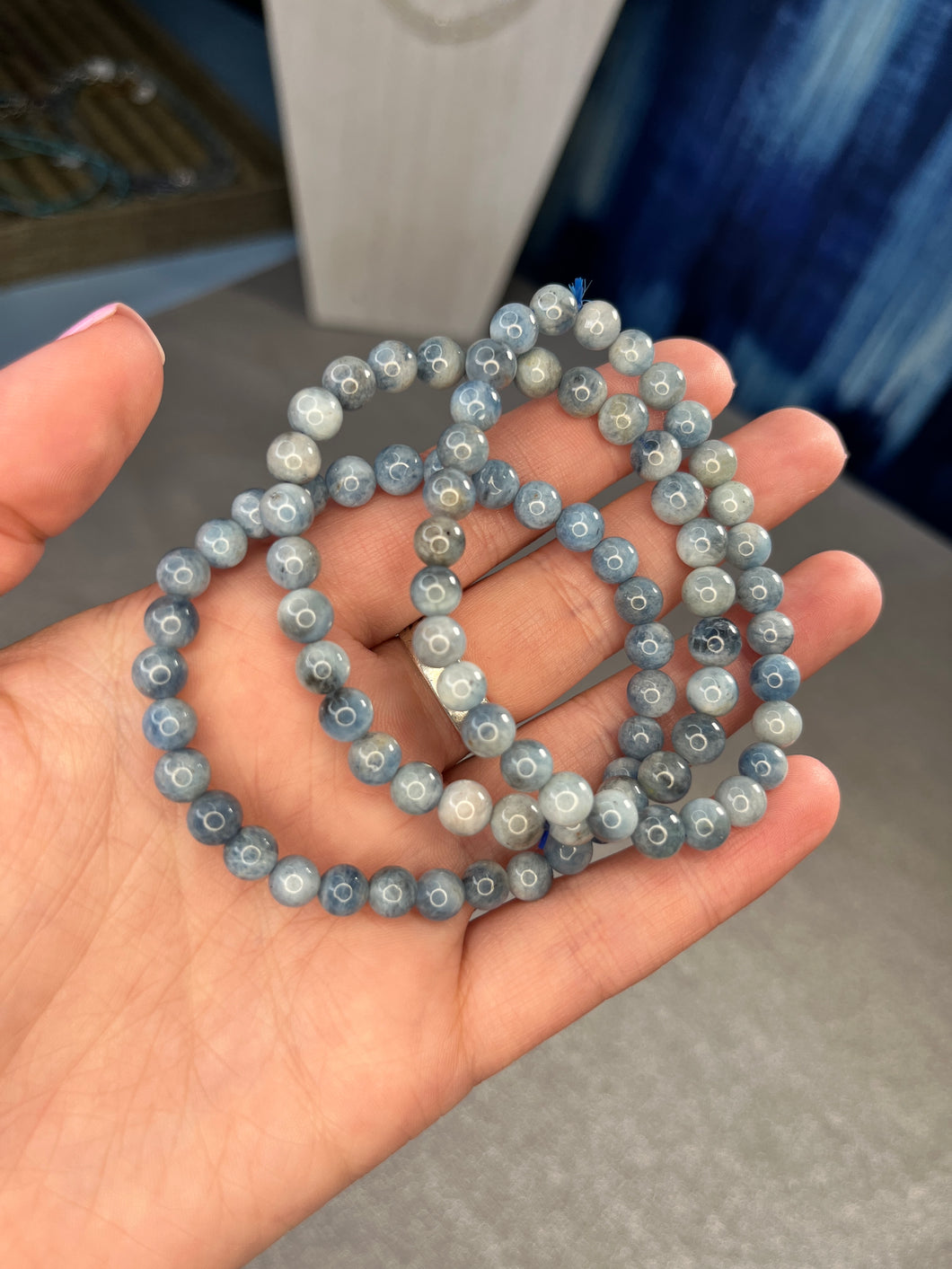 Aquamarine stone bracelet