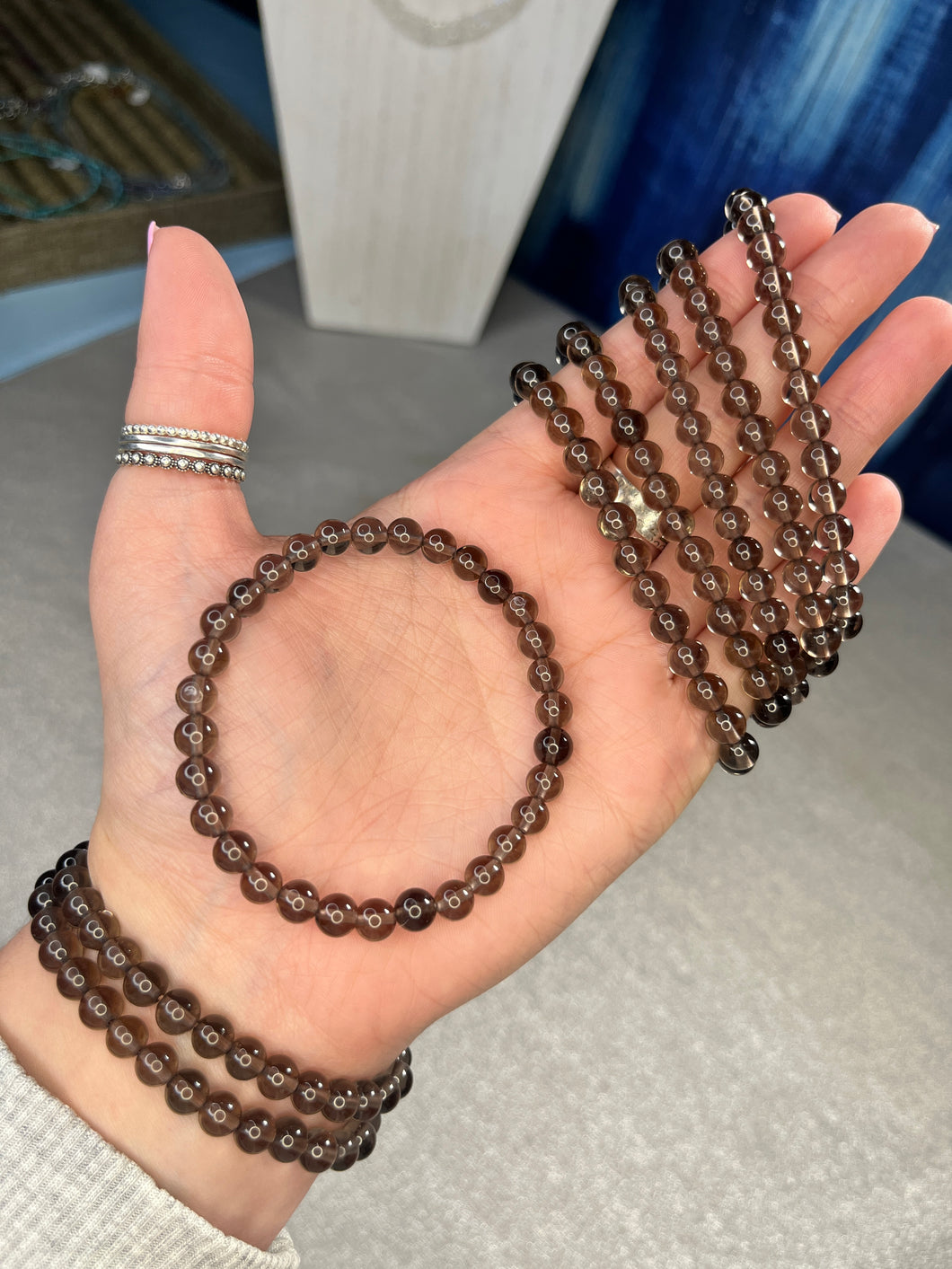 Smoky Quartz stone bracelet