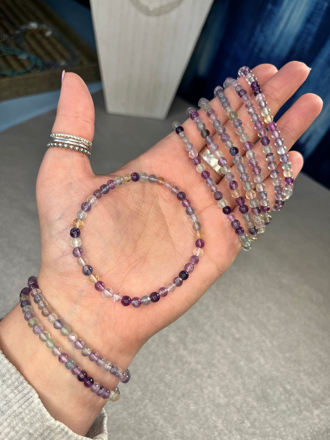 Fluorite stone bracelet