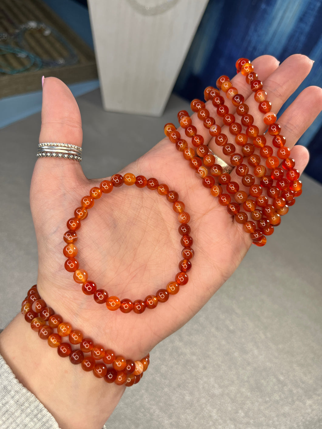 Carnelian stone bracelet