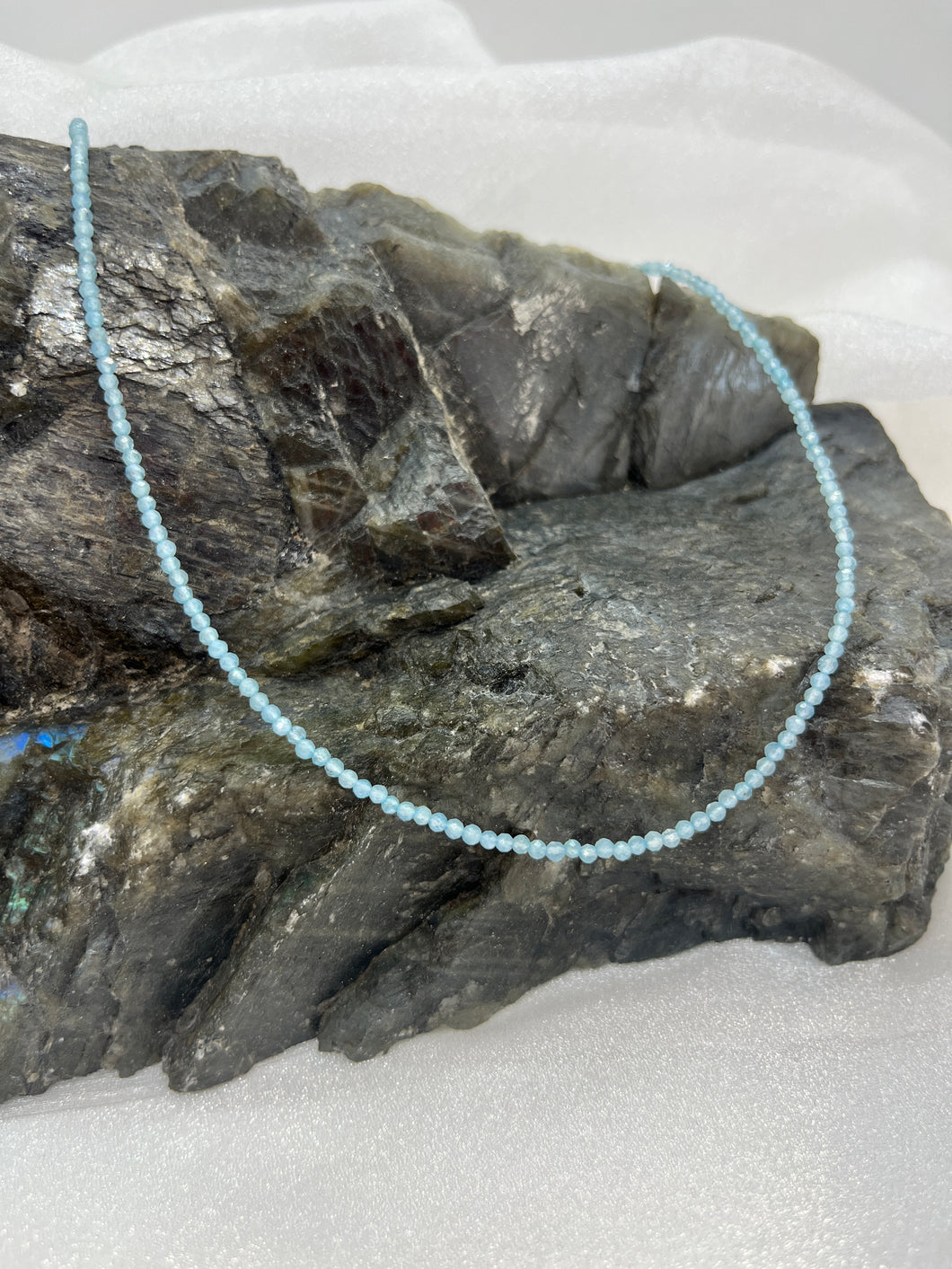 Aquamarine Beaded Necklace