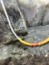 Load image into Gallery viewer, Yellow Sapphire &amp; White Topaz Beaded Necklace
