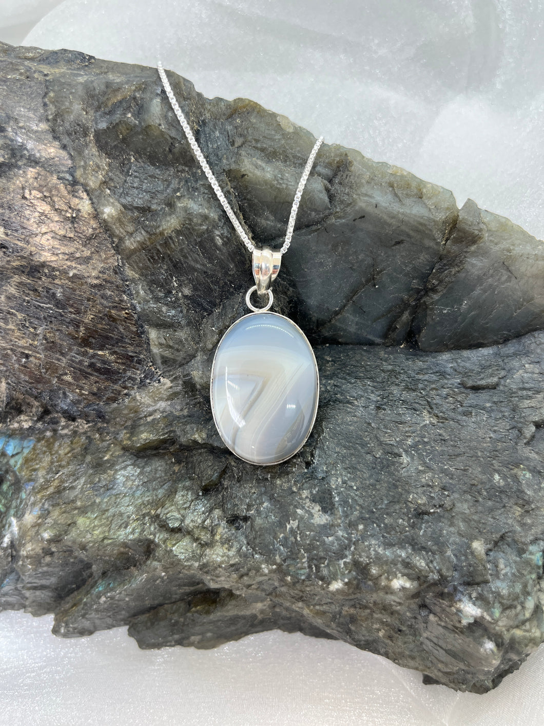 Gray Agate pendant