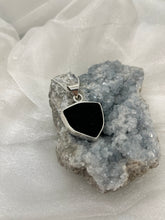 Load image into Gallery viewer, Black Tourmaline Slice pendant
