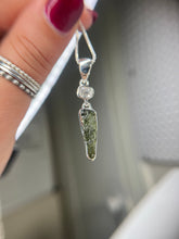 Load image into Gallery viewer, Moldavite &amp; Herkimer Diamond pendant
