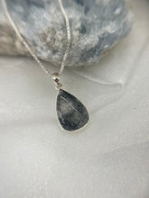 Load image into Gallery viewer, Black Tourmaline in Quartz pendant
