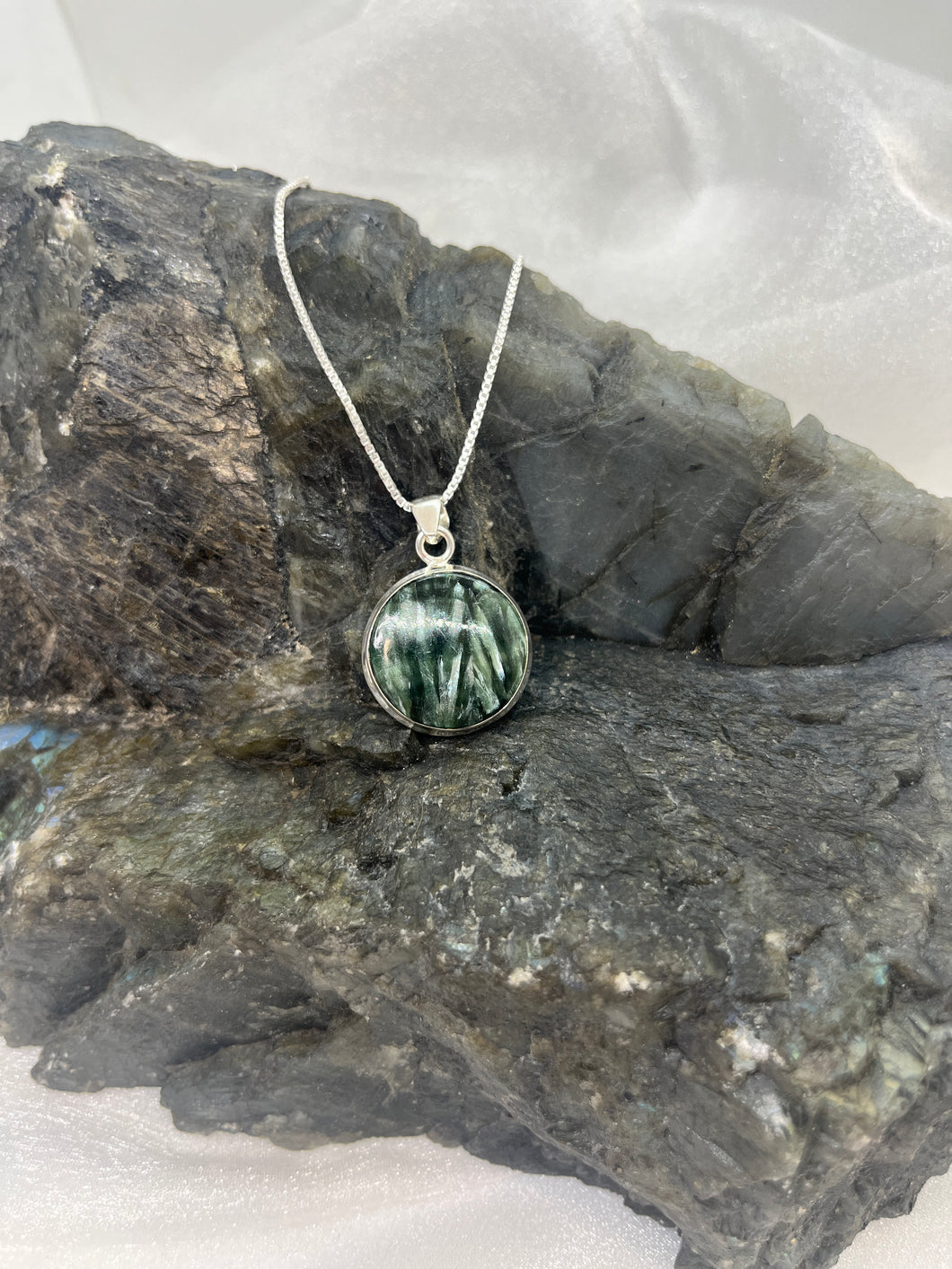 Seraphinite pendant