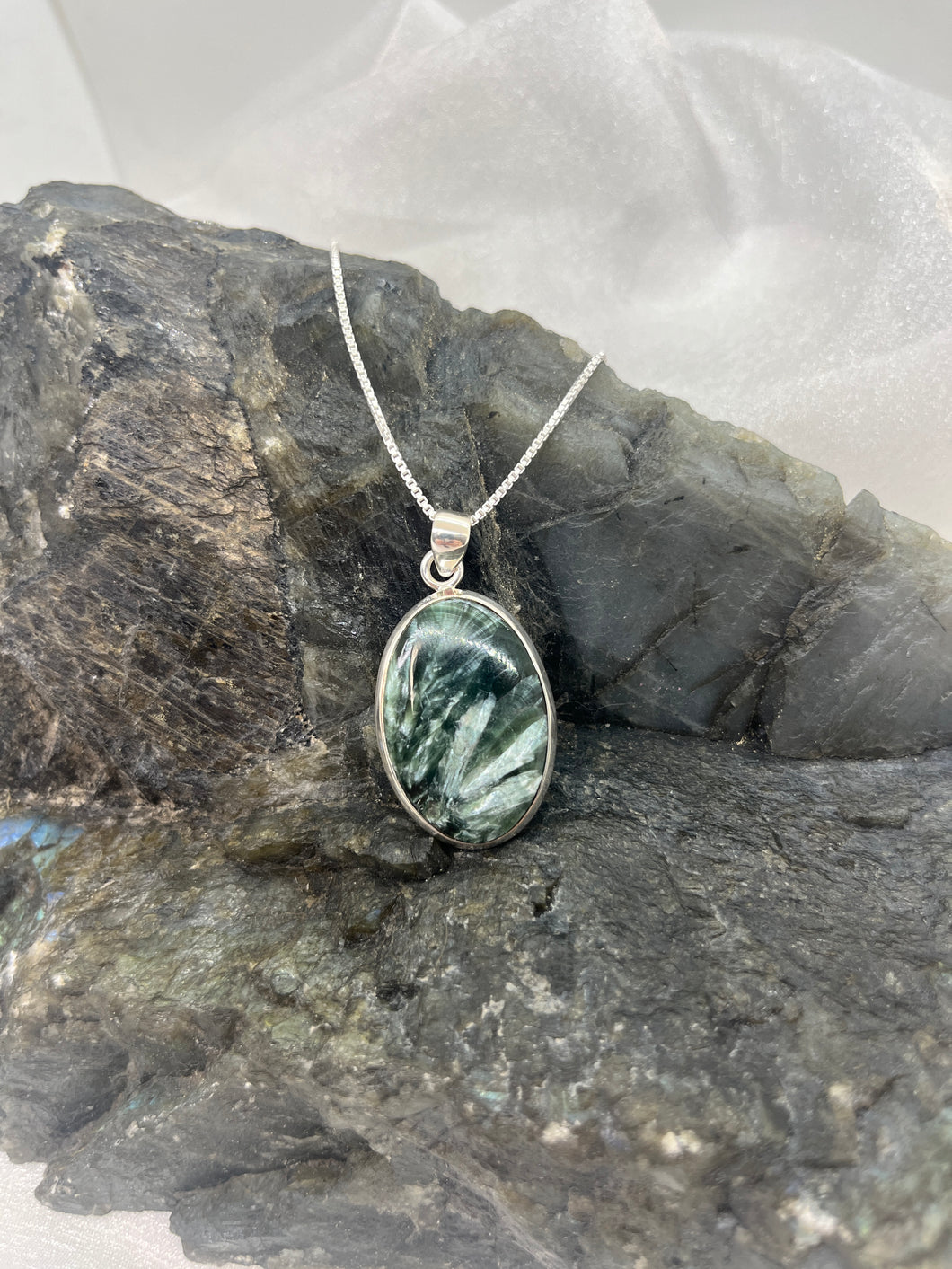 Seraphinite pendant