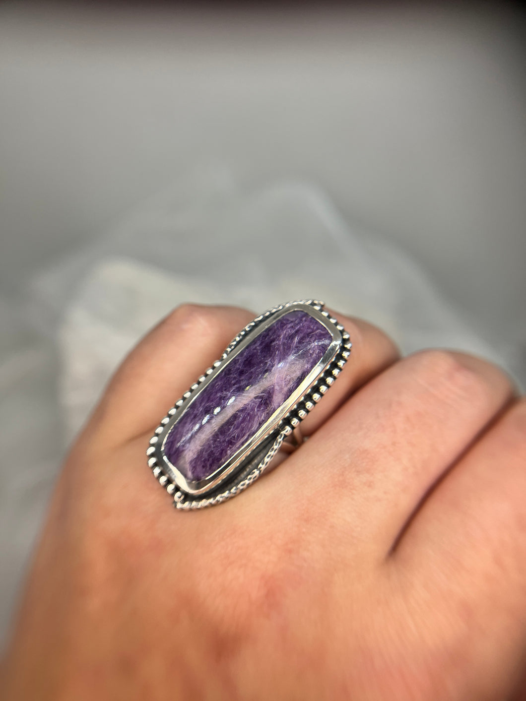 Charoite ring