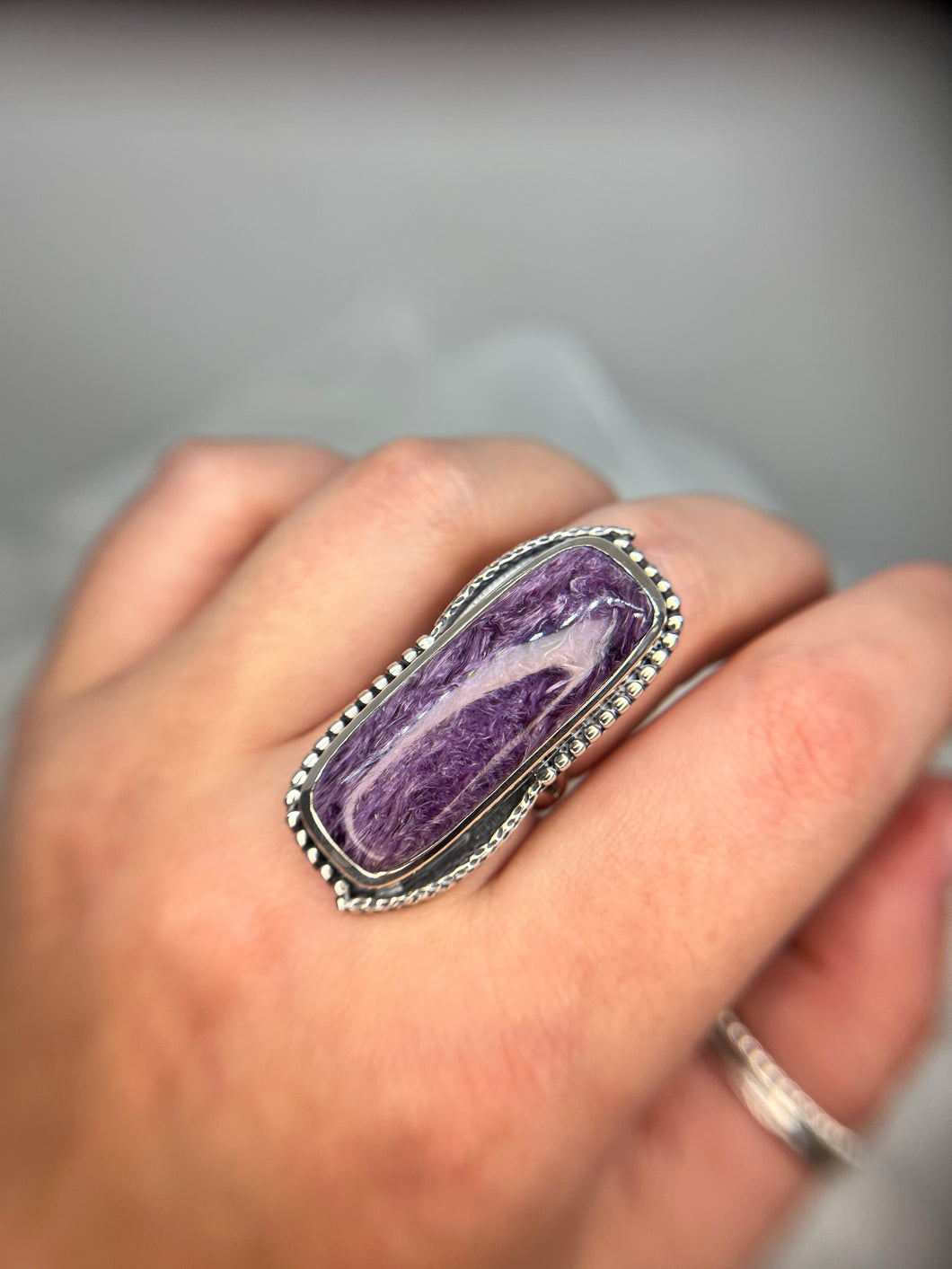 Charoite ring