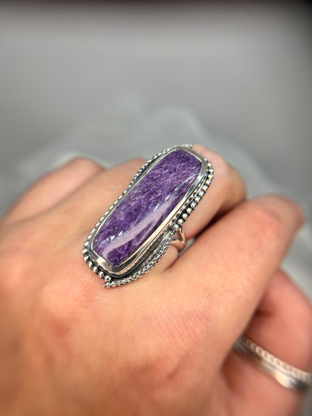 Charoite ring