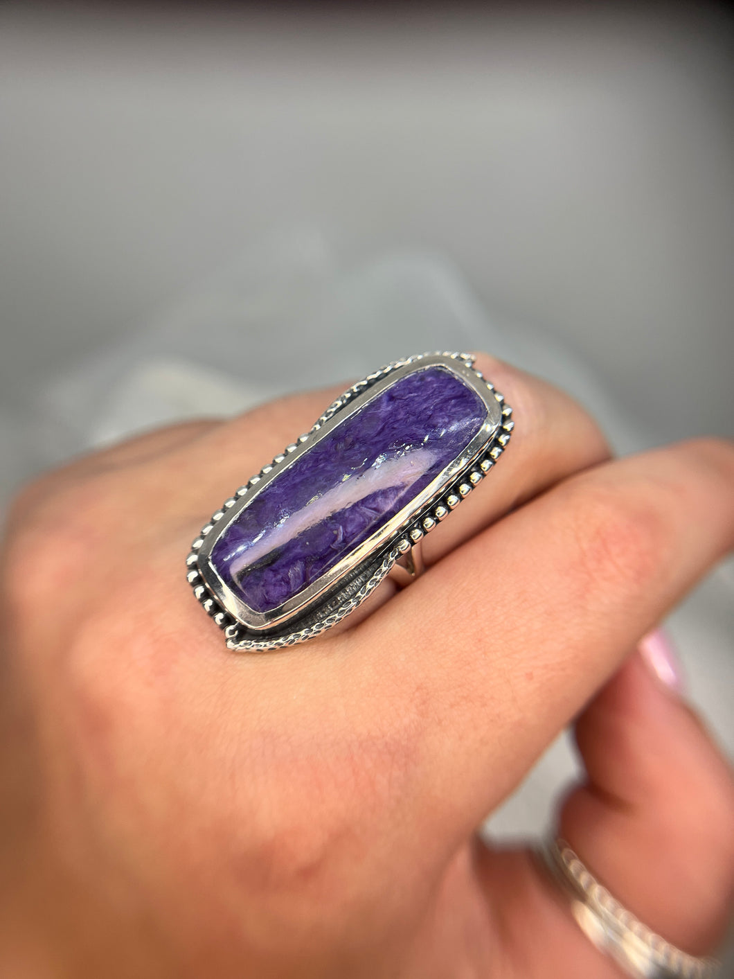 Charoite ring