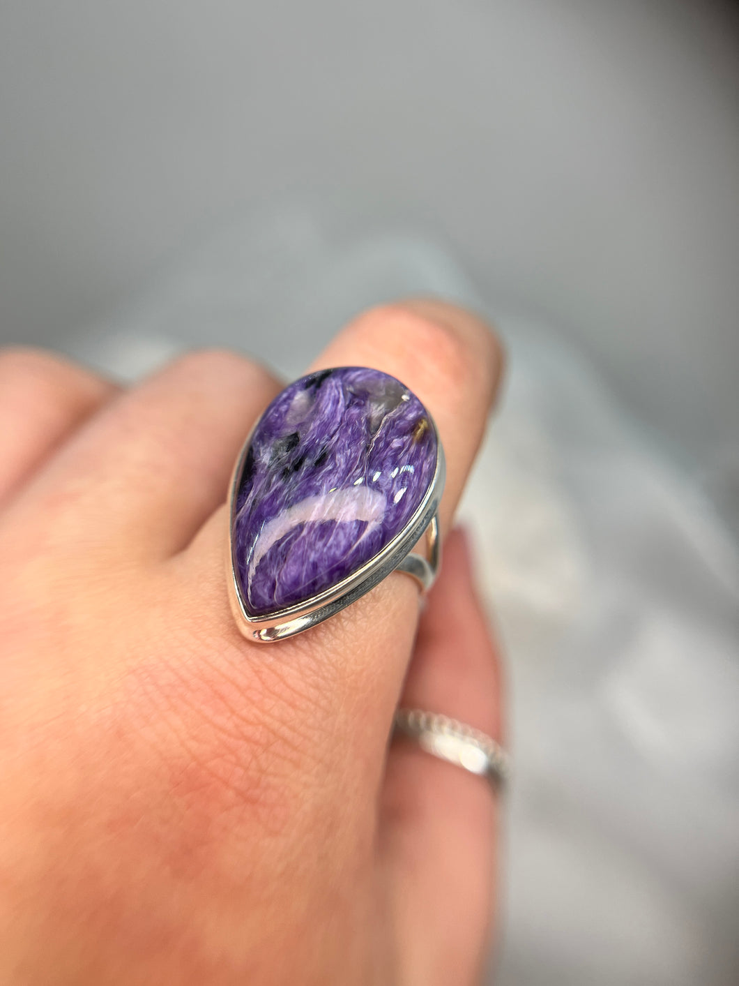 Charoite ring