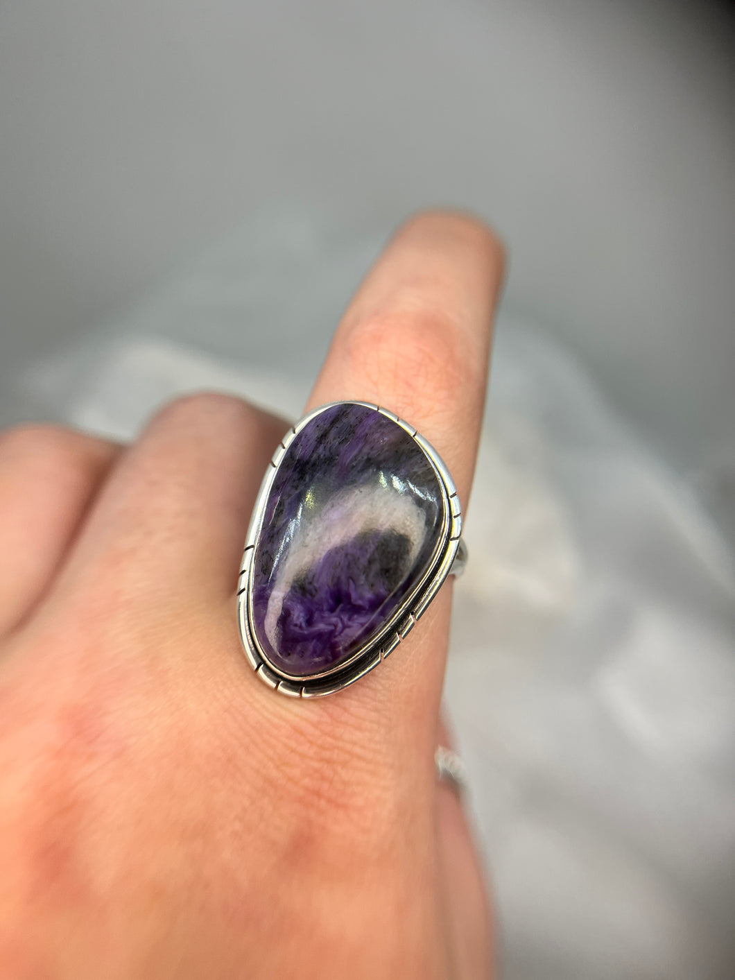 Charoite ring