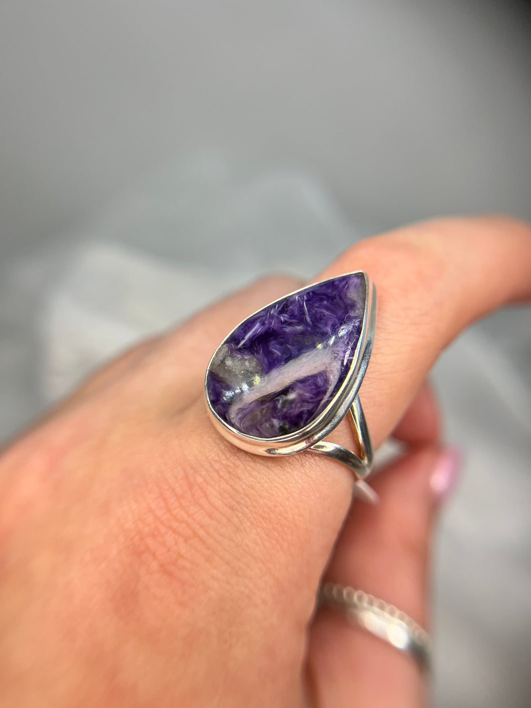 Charoite ring