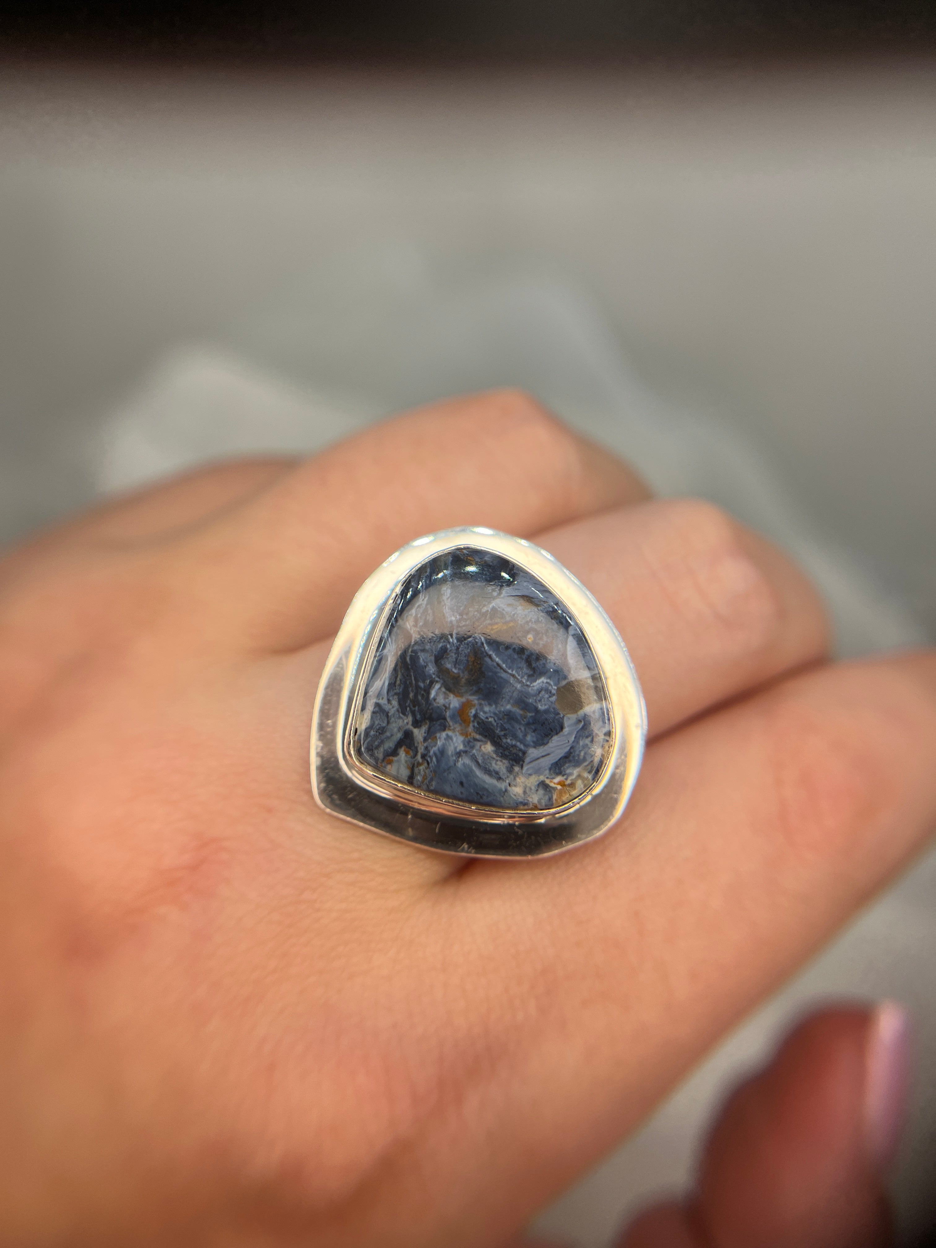 Pietersite ring Ocean s Edge Silver