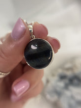 Load and play video in Gallery viewer, Blue Tiger’s Eye pendant
