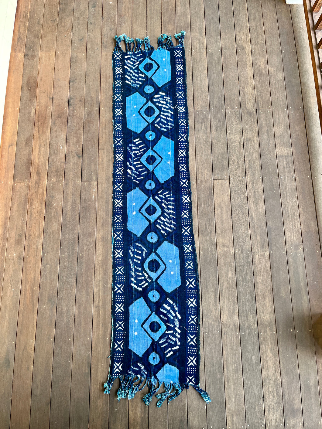 Evil Eye table runner vintage textile